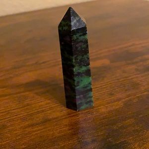 Moss agate crystal tower